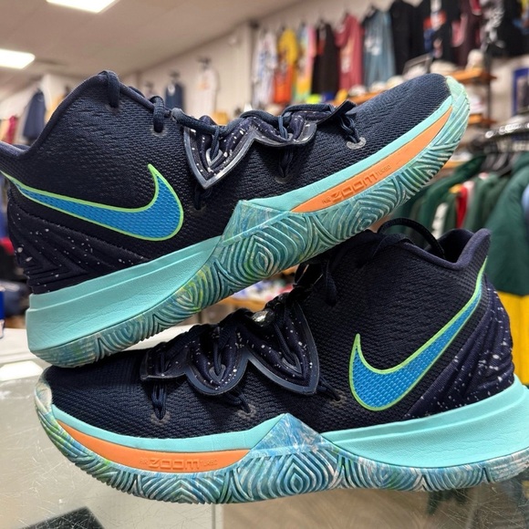 Nike Kyrie Navy and Teal Basketball Sneakers main image 5